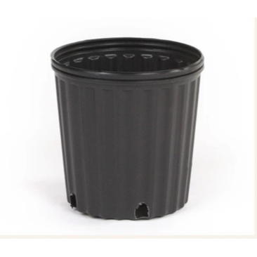 Black 3 gallon HDPE plastic flower plant pots